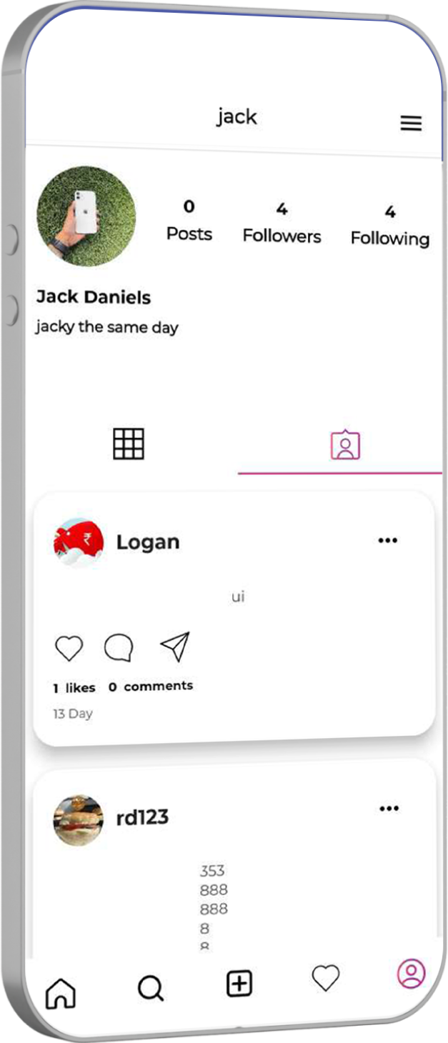 Jaininsta Groups Screen